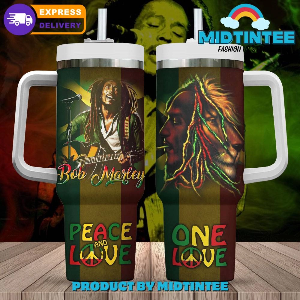 Bob Marley One Love Gift for her, him, Birthday Xmas Halloween Gift 30oz or 40oz Tumbler LN