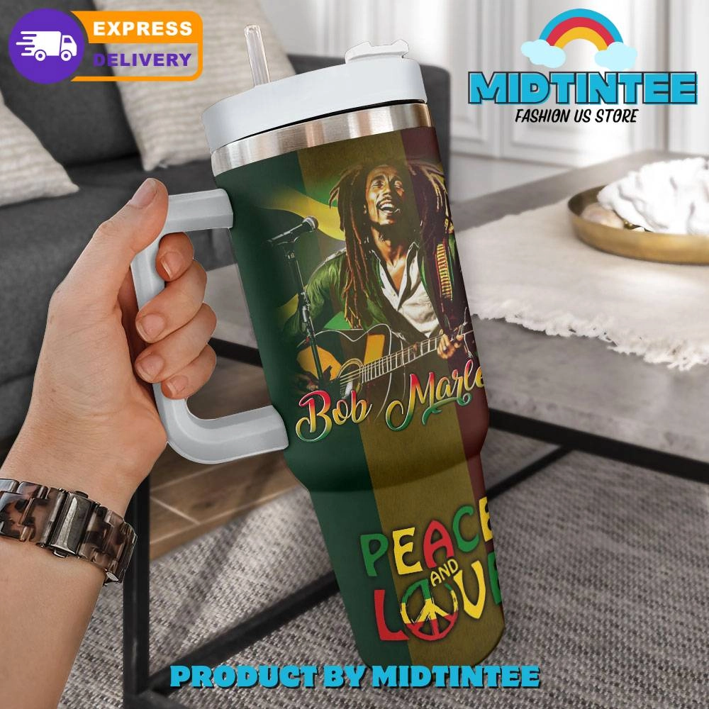 Bob Marley One Love Gift for her, him, Birthday Xmas Halloween Gift 30oz or 40oz Tumbler LN