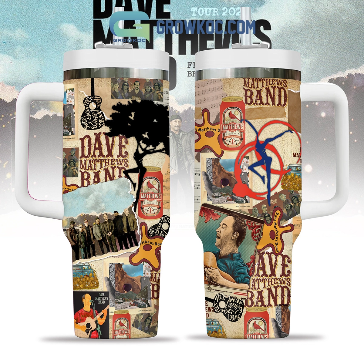 Dave Matthews Band Gateway To The West 30oz or 40oz Stainless Steel Tumbler With Handle HG
