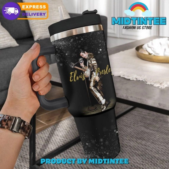 Elvis Presley Do Not Cry Because Gone Smile Gift for her, him, Birthday Xmas Halloween Gift 30oz or 40oz Tumbler LN