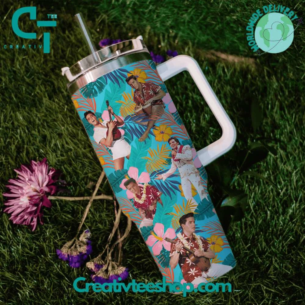 Elvis Presley Hello Summer Gift for Her, Him on Birthday Xmas 30oz or 40oz Tumbler LN