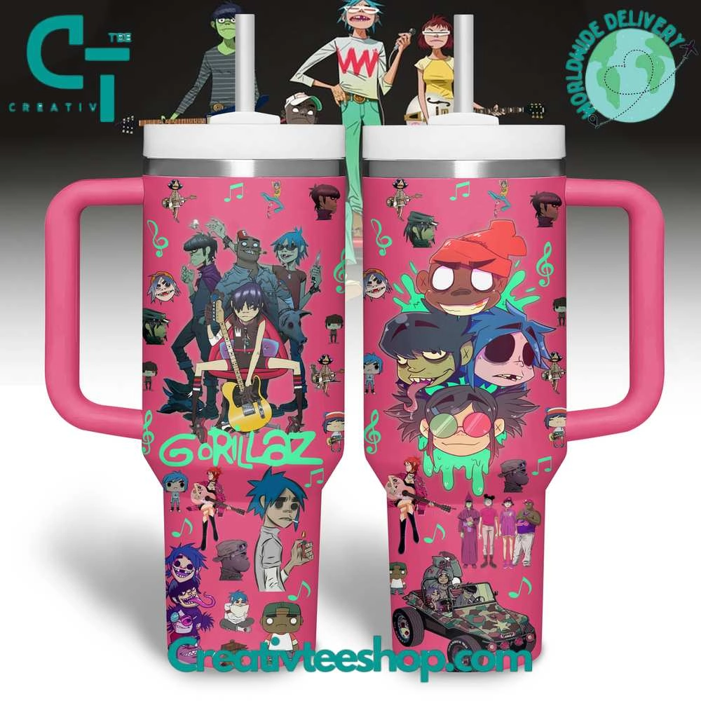 Gorillaz Band Gift for Her, Him on Birthday Xmas 30oz or 40oz Tumbler LN