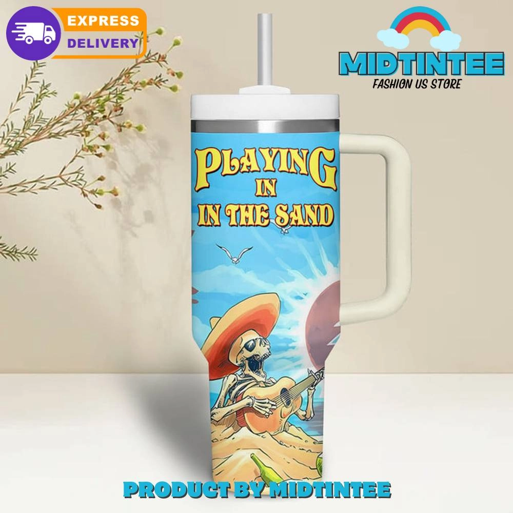 Grateful Dead Playing In The Sand Gift for her,him, Birthday Xmas Halloween Gift 30oz or 40oz Tumbler LN