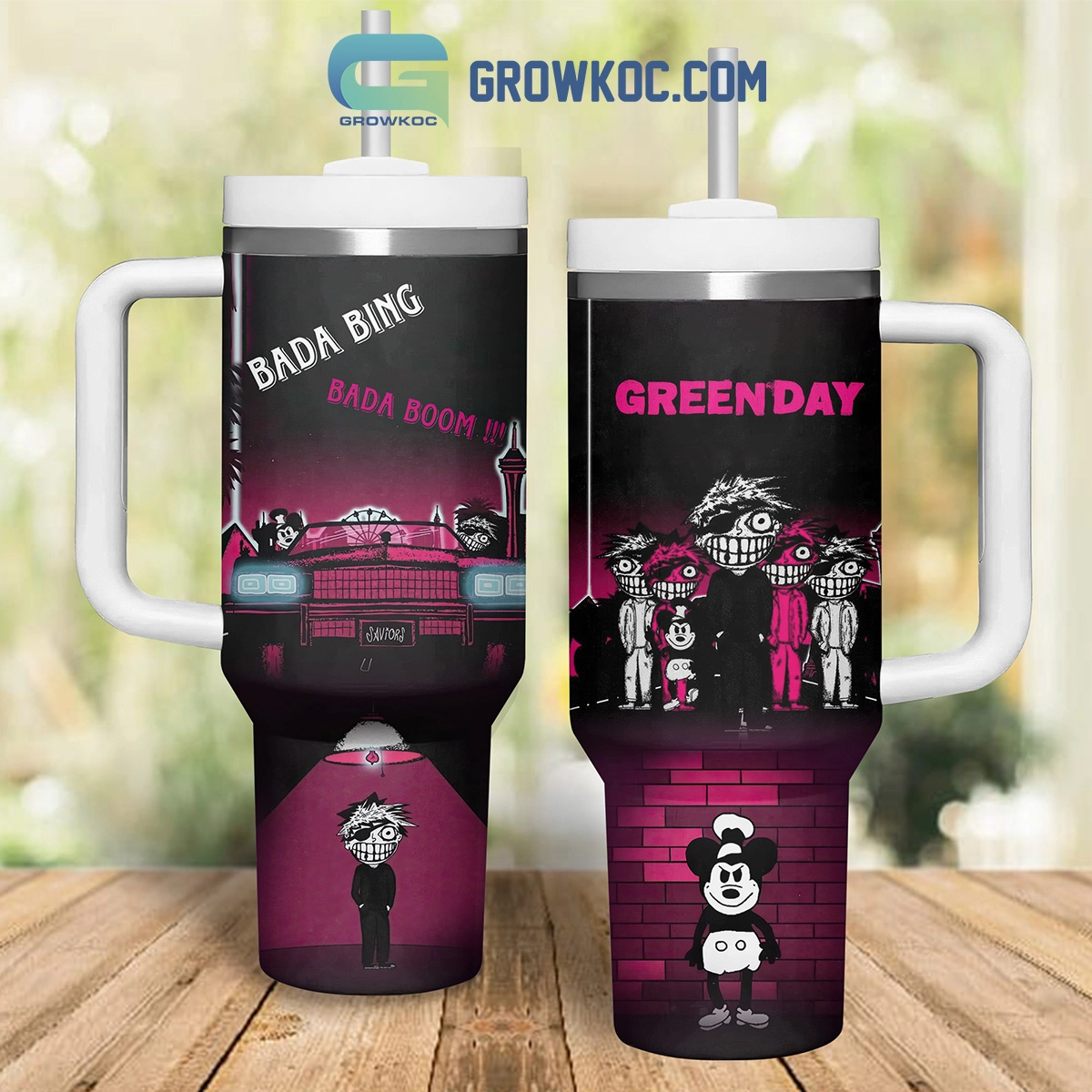 Green Day Bada Bing Bada Boom Fan 30oz or 40oz Stainless Steel Tumbler With Handle HG