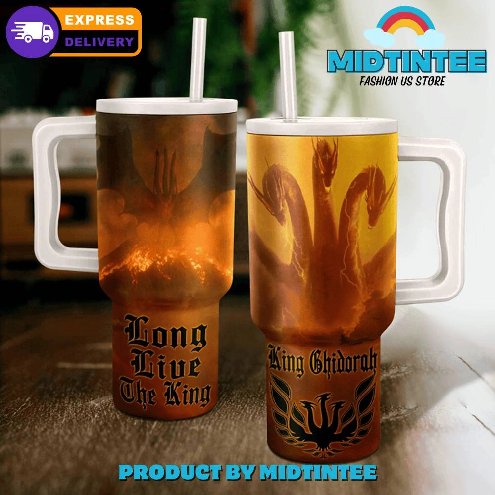 King Ghidorah Long Live The King Gift for her, him, Birthday Xmas Halloween Gift 30oz or 40oz Tumbler LN