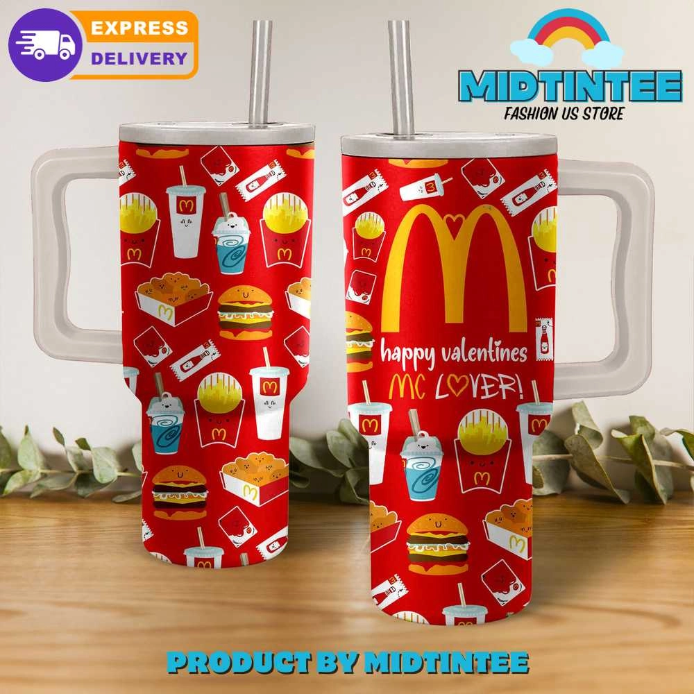 McDonalds Happy Valentines Mc Lover Gift For Her, Him 40oz Tumbler LN