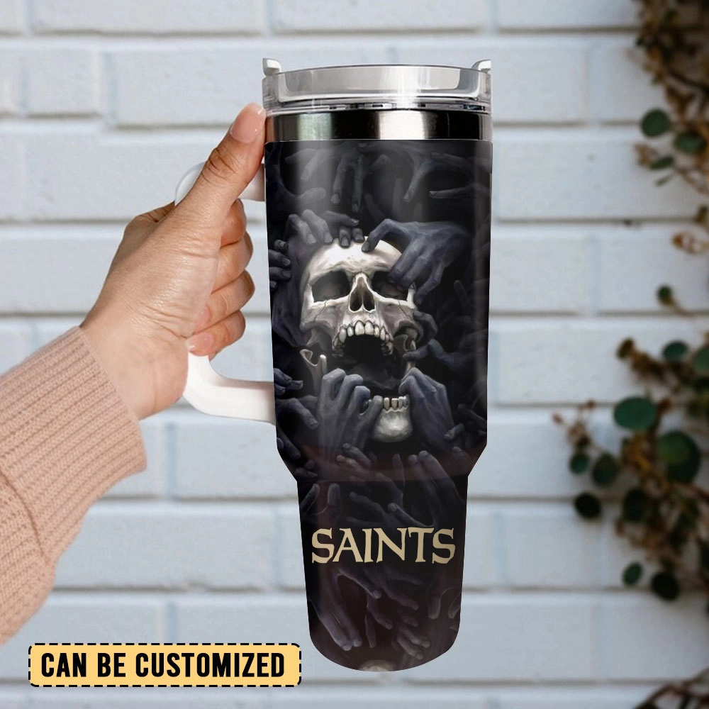 Skull Art Custom Quencher 30oz Or 40oz Stainless Steel Tumbler With Handle HG