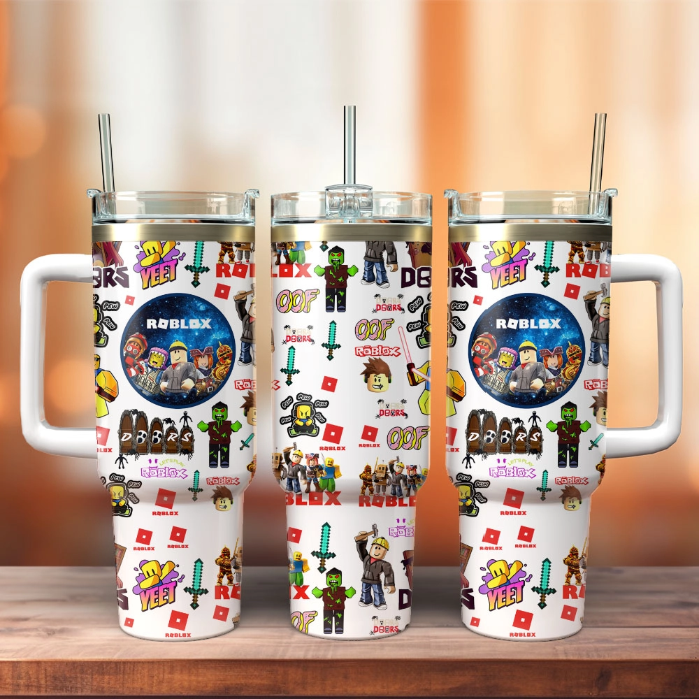 Roblox Lego Custom Quencher 30oz or 40oz Stainless Steel Tumbler With Handle HG