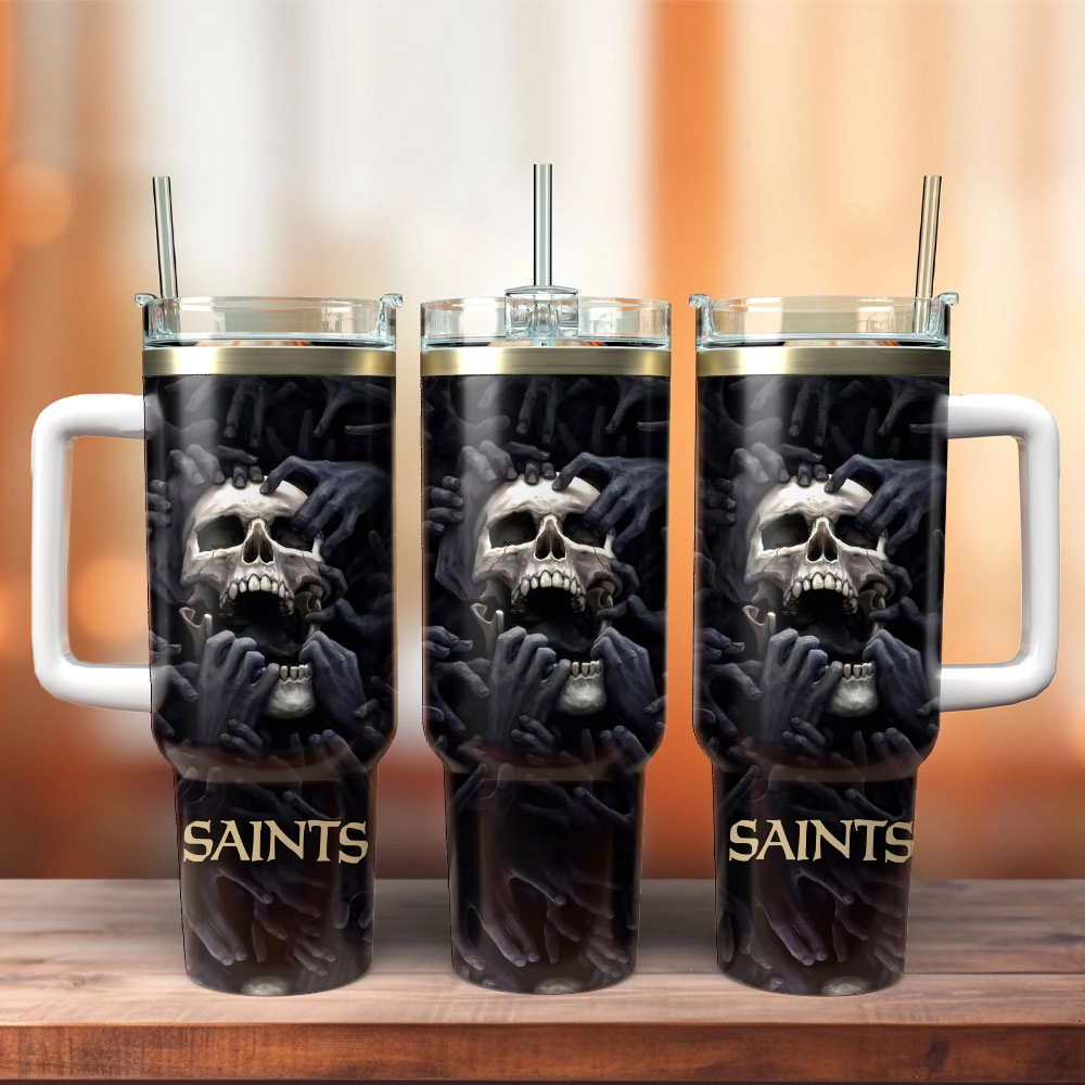 Skull Art Custom Quencher 30oz Or 40oz Stainless Steel Tumbler With Handle HG