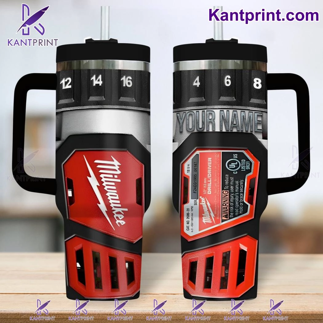 Milwaukee Tool Red Engineer Personalized 40oz Tumbler With Handle HG