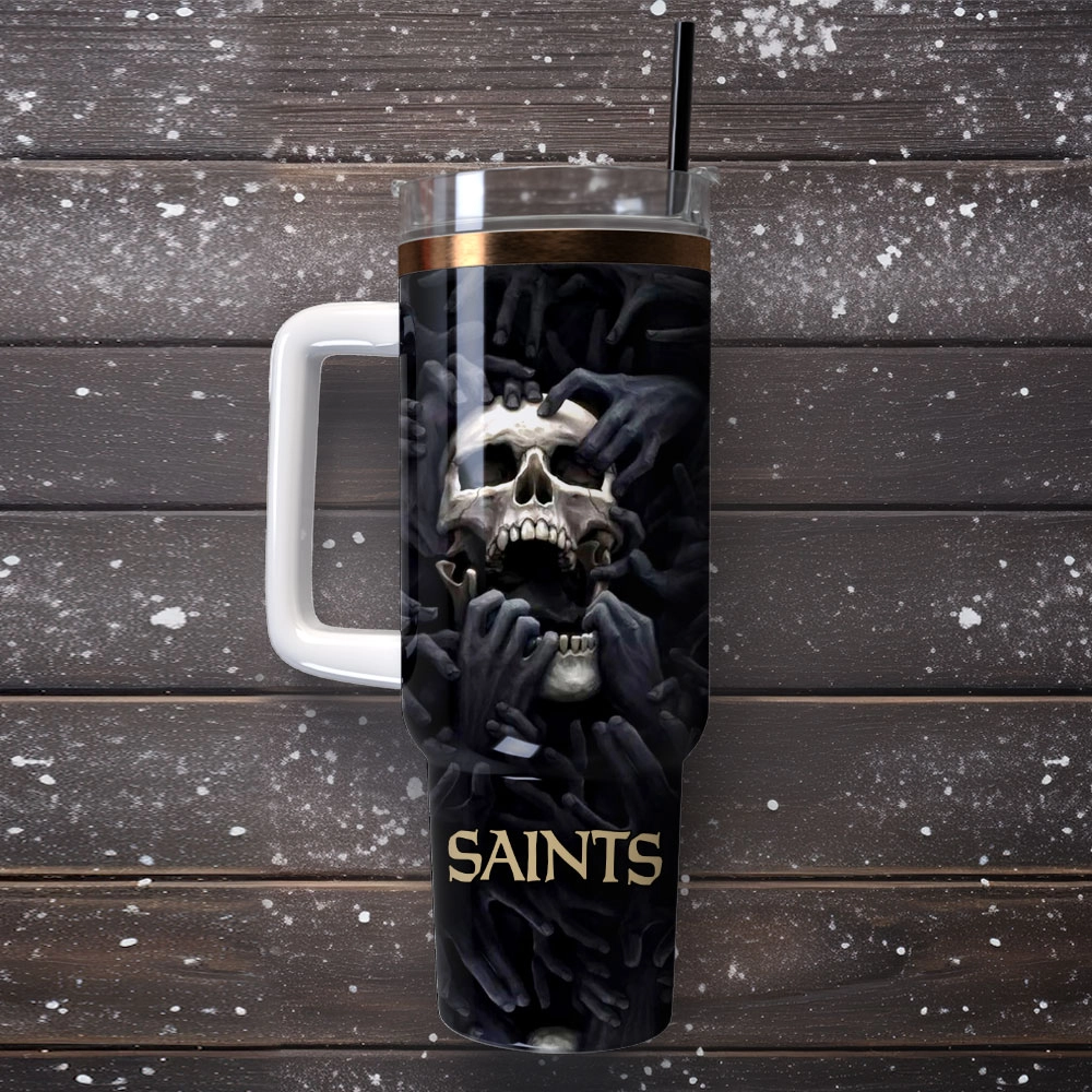 Skull Art Custom Quencher 30oz Or 40oz Stainless Steel Tumbler With Handle HG