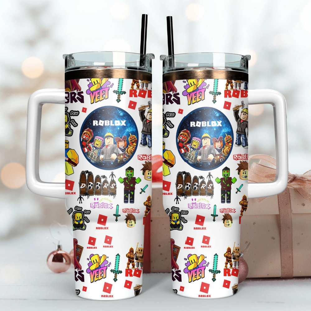 Roblox Lego Custom Quencher 30oz or 40oz Stainless Steel Tumbler With Handle HG