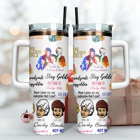 The Golden Girls TV Series Custom Quencher 30oz Or 40oz Stainless Steel Tumbler With Handle HG