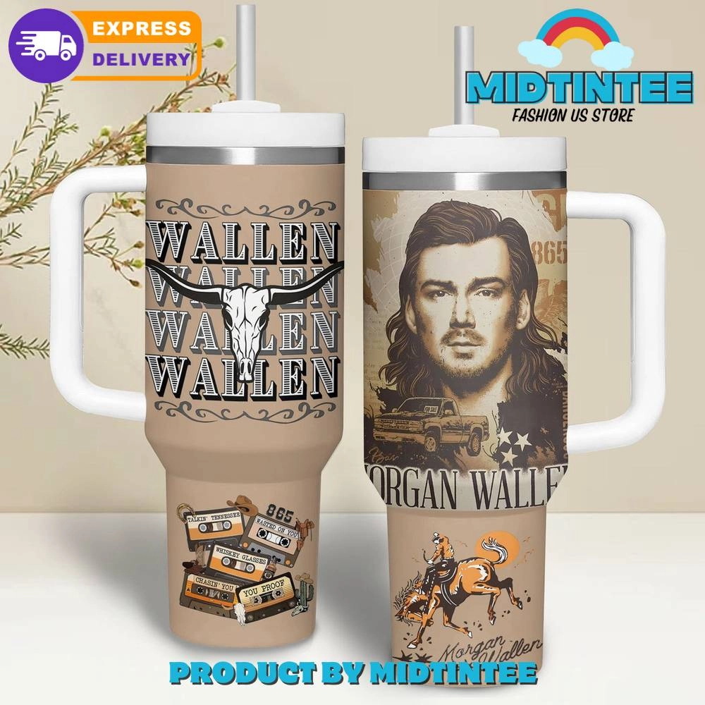Morgan Wallen American Country Pop Singer Gift for her,him, Birthday Xmas Halloween Gift 30oz or 40oz Tumbler LN