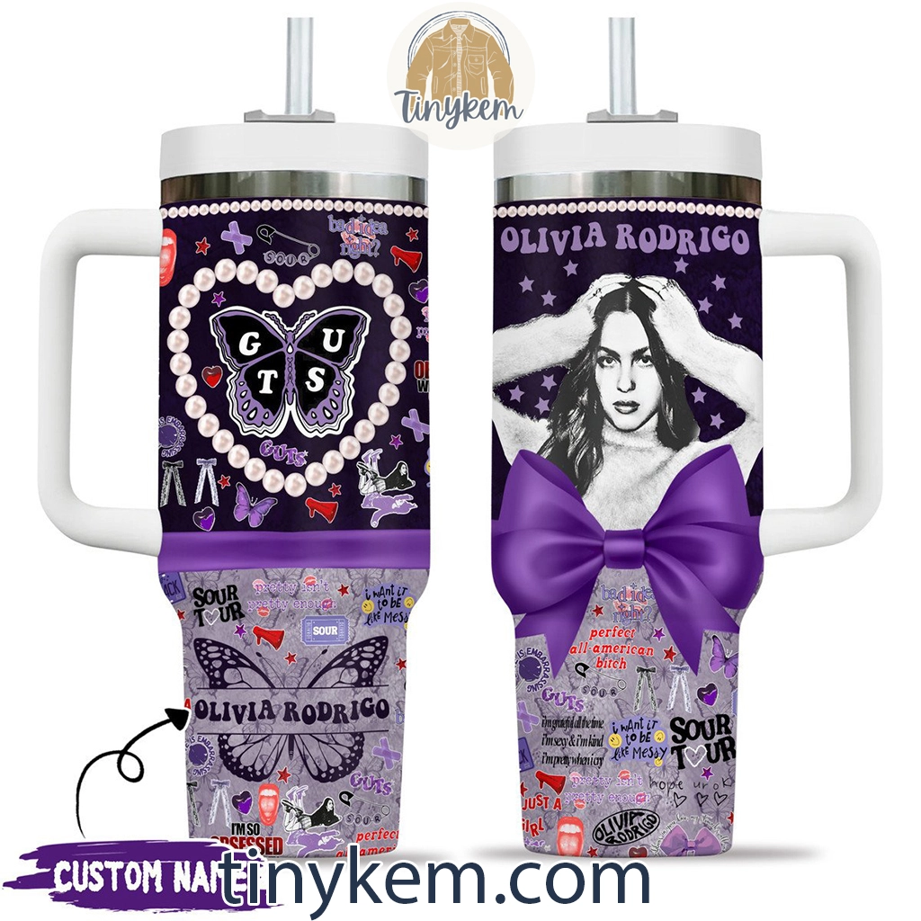 Oliviaa RodriG0 30oz or 40 Oz Tumbler HG: Purple Butterfly