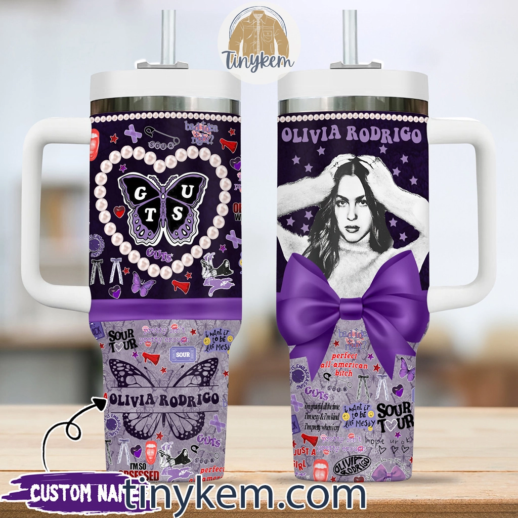 Oliviaa RodriG0 30oz or 40 Oz Tumbler HG: Purple Butterfly