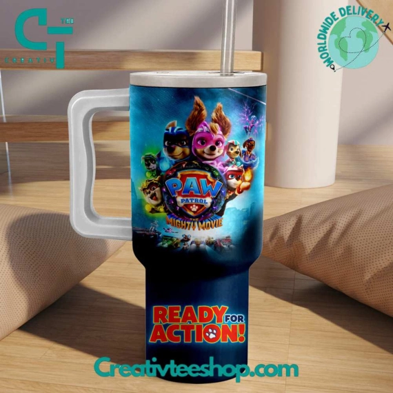 Paw Power Ready for Action Gift for Her, Him on Birthday Xmas 30oz or 40oz Tumbler LN
