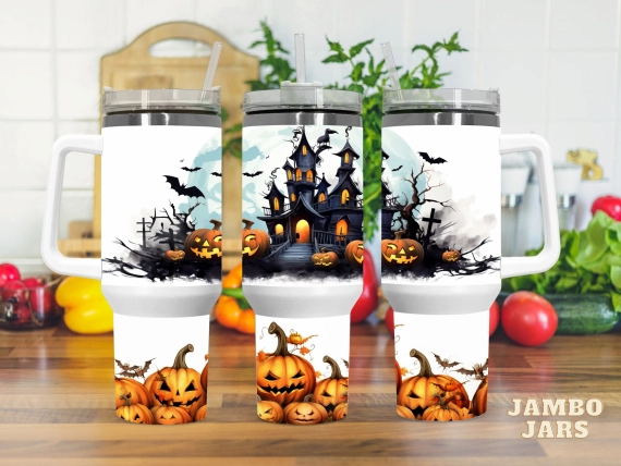 Halloween Haunted House  30oz or 40oz Quencher Tumbler LN