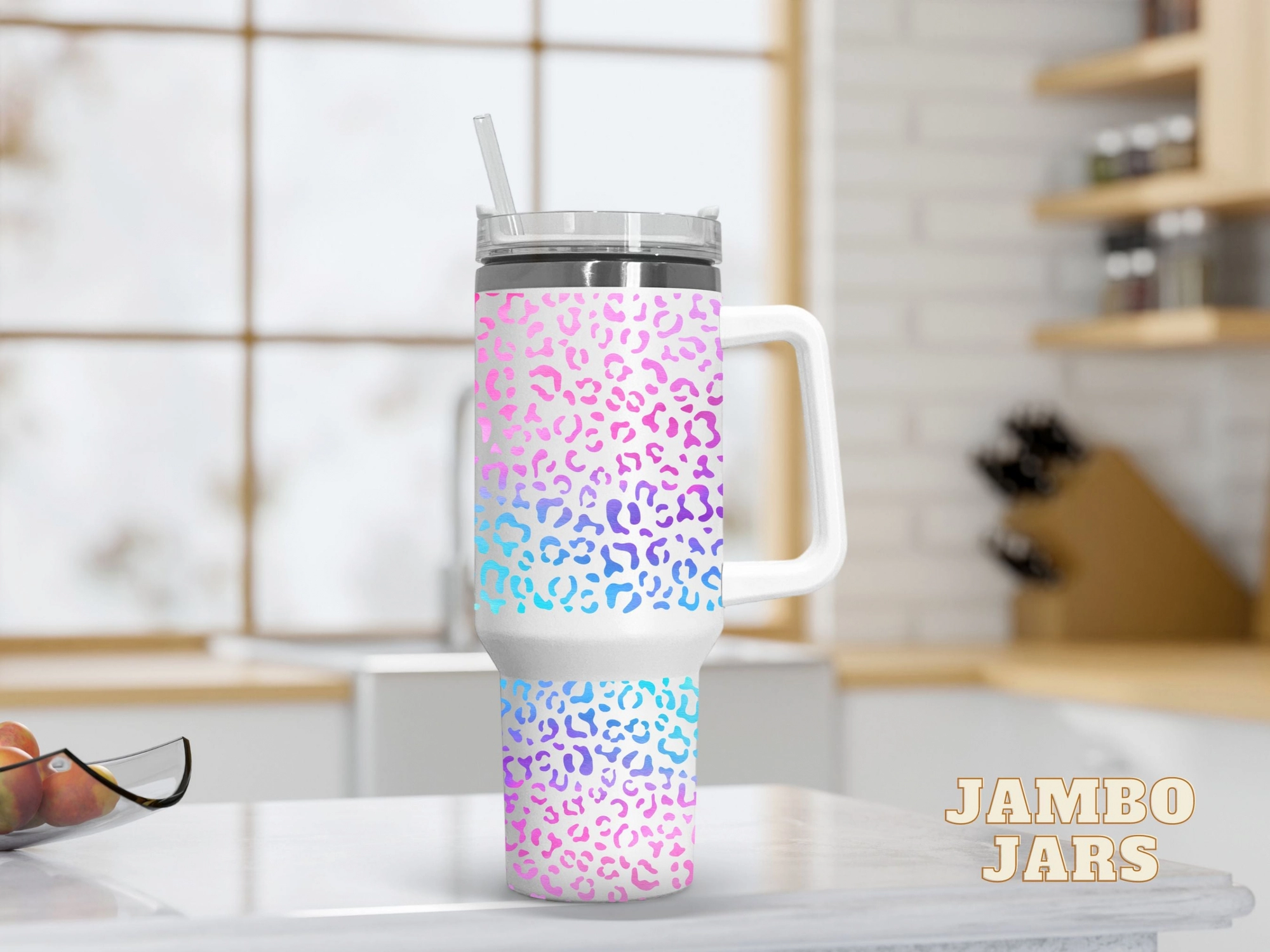 Pink and Blue Pattern 30oz or 40oz Quencher Tumbler LN
