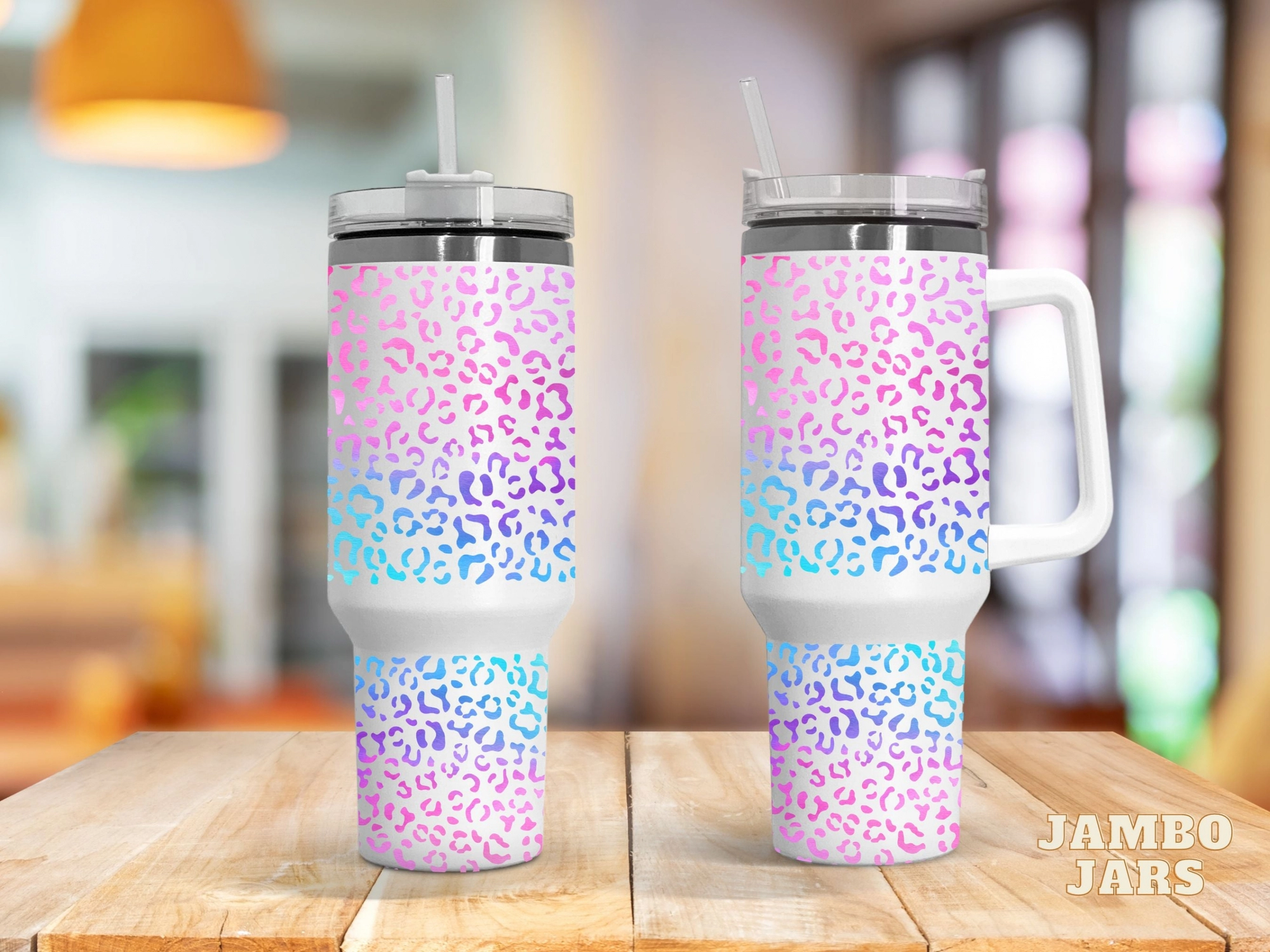 Pink and Blue Pattern 30oz or 40oz Quencher Tumbler LN