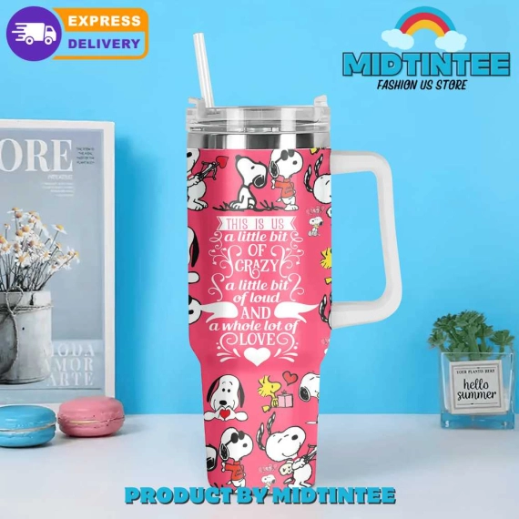 Snoopy Happy Valentines Day Birthday Xmas Gift For Her Him 30oz or 40oz Tumbler LN