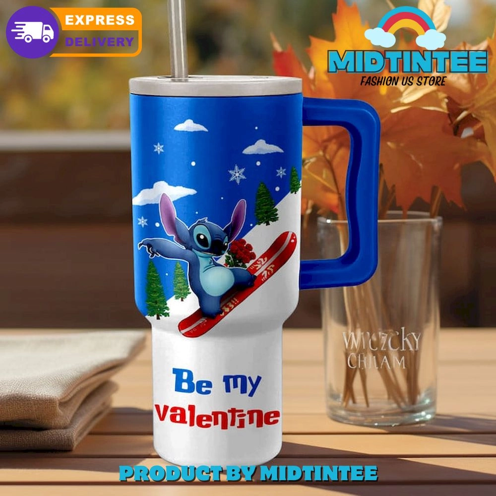 Stitch Be My Vanlentine Gift For Her, Him 40oz Tumbler LN