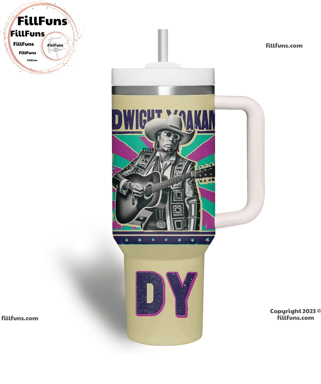 Dwight Yoakam & The Bakersfield Beat Music Custom Quencher 30oz or 40oz Stainless Steel Tumbler HG With Handle