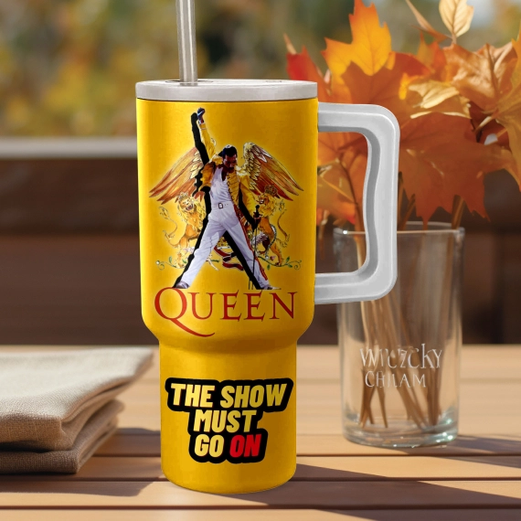 Freddy Mercury Queen Music Custom Stanley Quencher 40oz Stainless Steel Tumbler HG With Handle