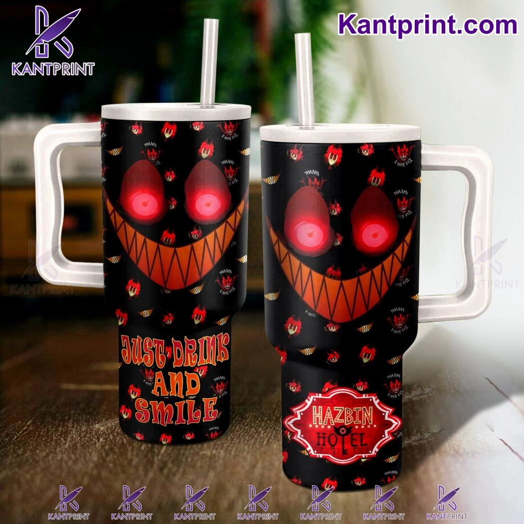 Hazbin Hotel Cartoon Custom Quencher 30oz or 40oz Stainless Steel Tumbler With Handle HG