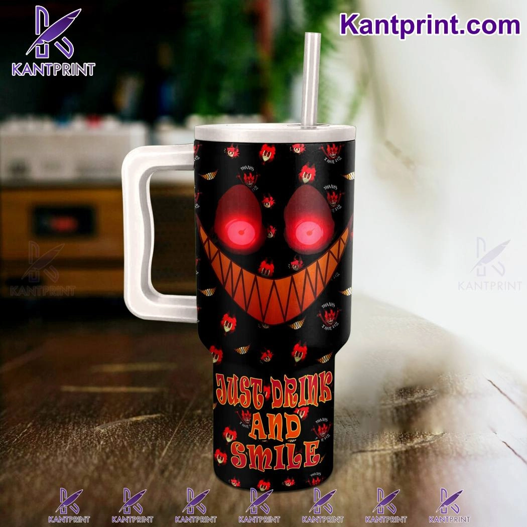 Hazbin Hotel Cartoon Custom Quencher 30oz or 40oz Stainless Steel Tumbler With Handle HG