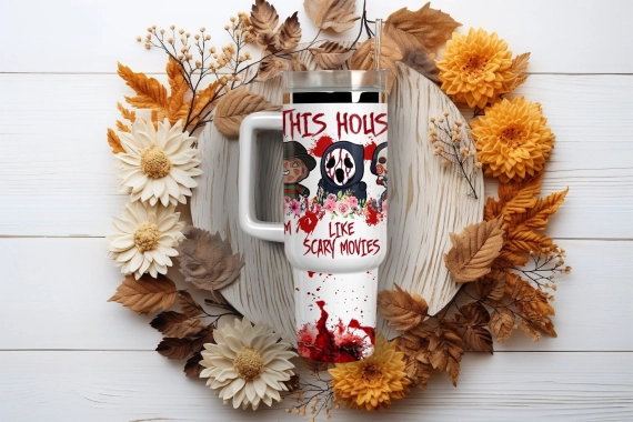 Horror Movie Characters Movies Custom   Quencher 30oz or 40oz Stainless Steel Tumbler With Handle HG