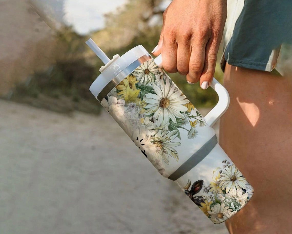 It's fine I'm fine everything is fine 30oz or 40oz Quencher Tumbler Gift For Her Him Birthday Gift LN Cow Sarcastic quote Waterslide