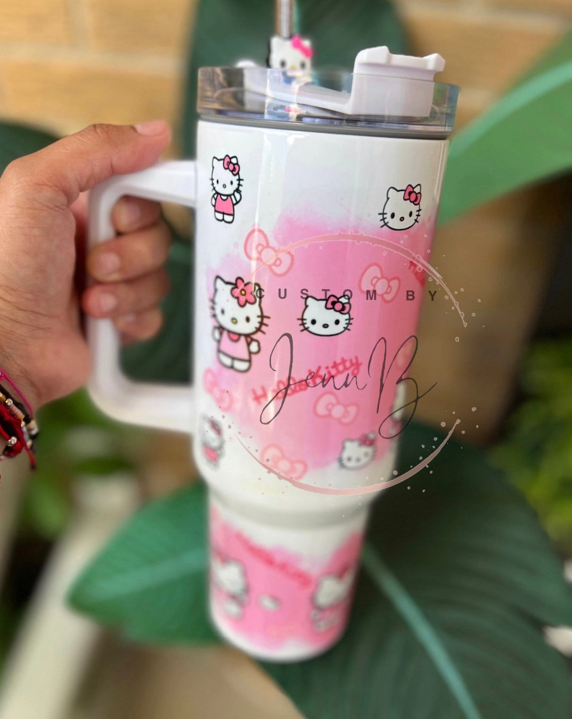 Cute Hello Kitty Cat 30oz or 40oz Tumbler 30oz or 40oz handle tumbler tumbler, Birthday Anniversary Gift HFN