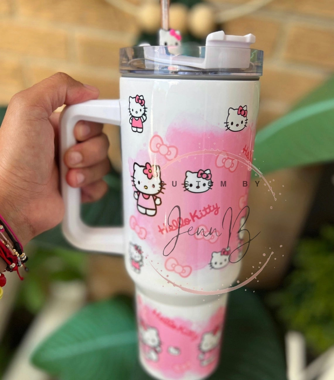 Cute Hello Kitty Cat 30oz or 40oz Tumbler 30oz or 40oz handle tumbler tumbler, Birthday Anniversary Gift HFN