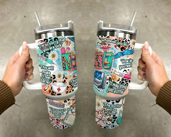 30oz or 40oz Nurse  Quencher Tumbler Gift For Her Him Birthday Gift LN Gift For Nurse Tumbler Nurse 40oz Tumbler Nurse