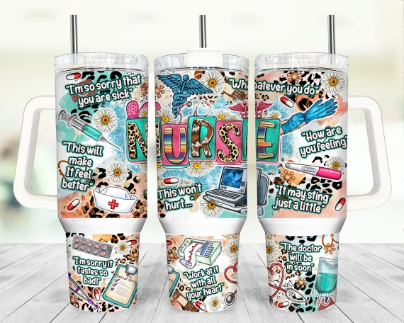 30oz or 40oz Nurse  Quencher Tumbler Gift For Her Him Birthday Gift LN Gift For Nurse Tumbler Nurse 40oz Tumbler Nurse