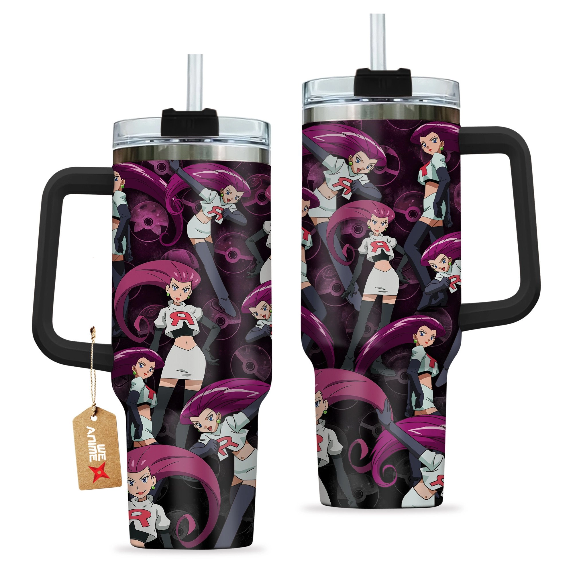 Jessie Musashi Pokemon Anime Custom Quencher 30oz Or 40oz Stainless Steel Tumbler With Handle HG