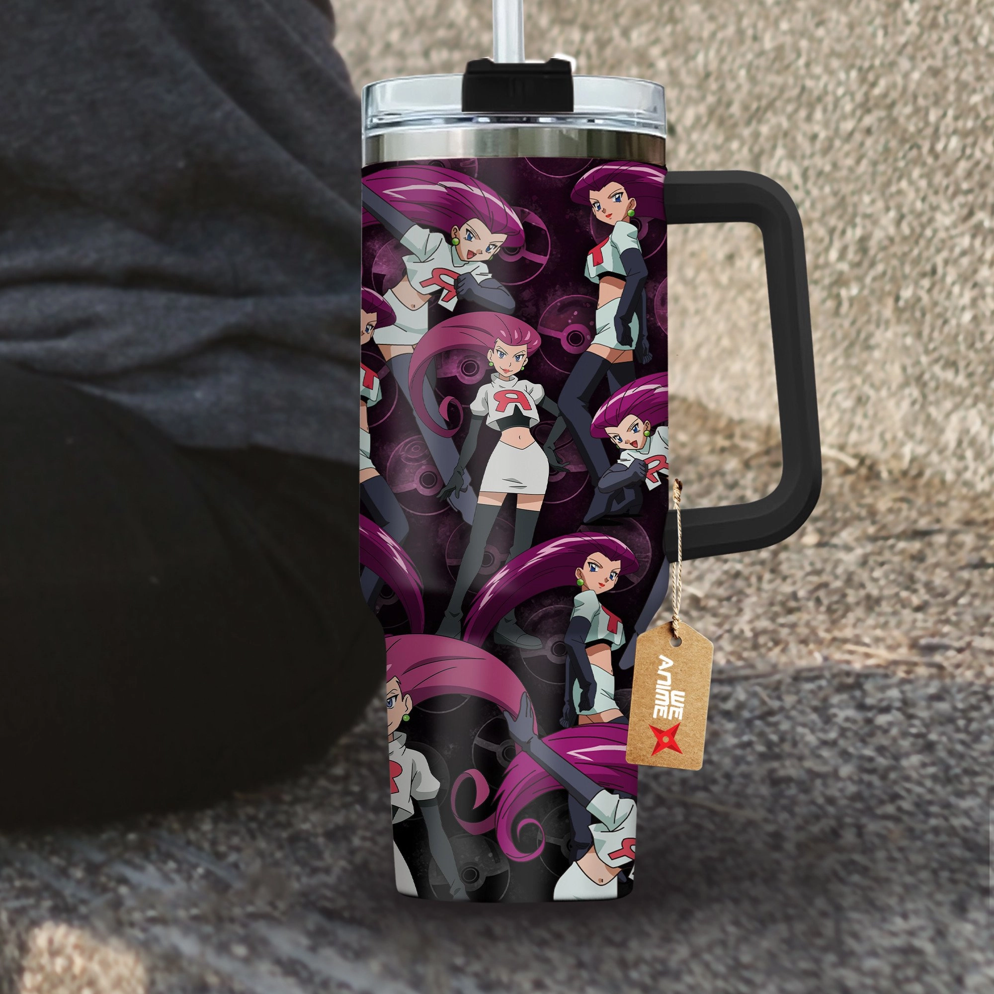 Jessie Musashi Pokemon Anime Custom Quencher 30oz Or 40oz Stainless Steel Tumbler With Handle HG