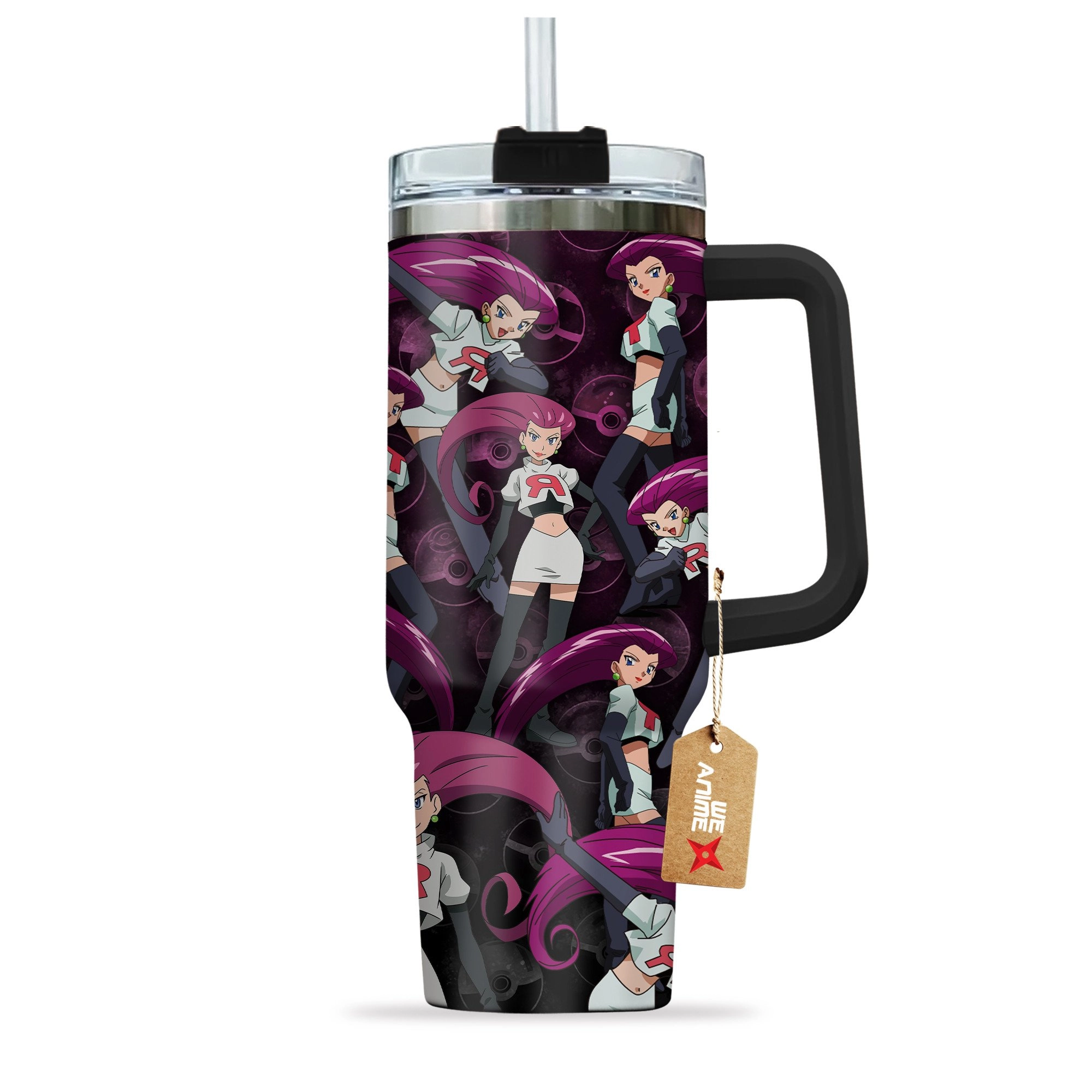Jessie Musashi Pokemon Anime Custom Quencher 30oz Or 40oz Stainless Steel Tumbler With Handle HG
