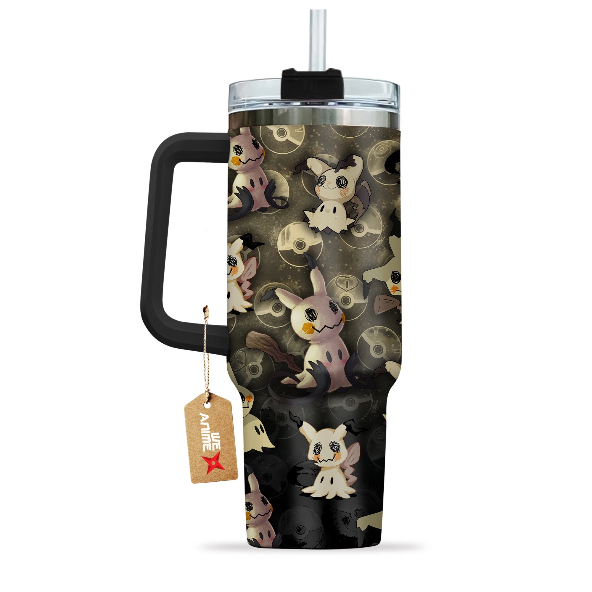 Mimikyu Pokemon Anime Custom Quencher 30oz Or 40oz Stainless Steel Tumbler With Handle HG