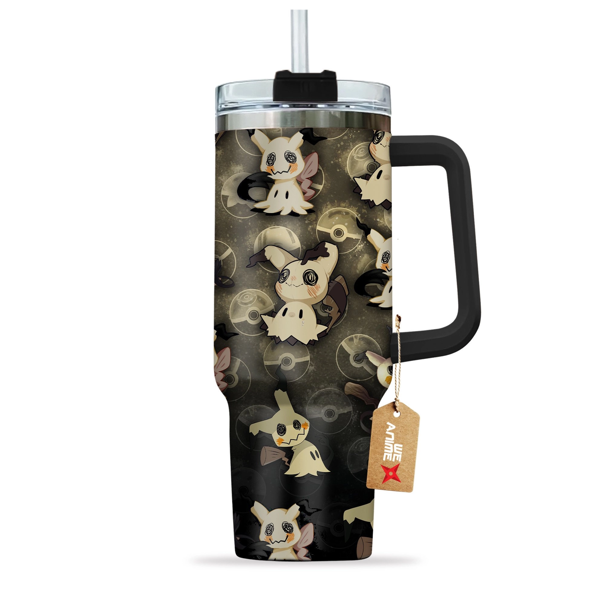 Mimikyu Pokemon Anime Custom Quencher 30oz Or 40oz Stainless Steel Tumbler With Handle HG