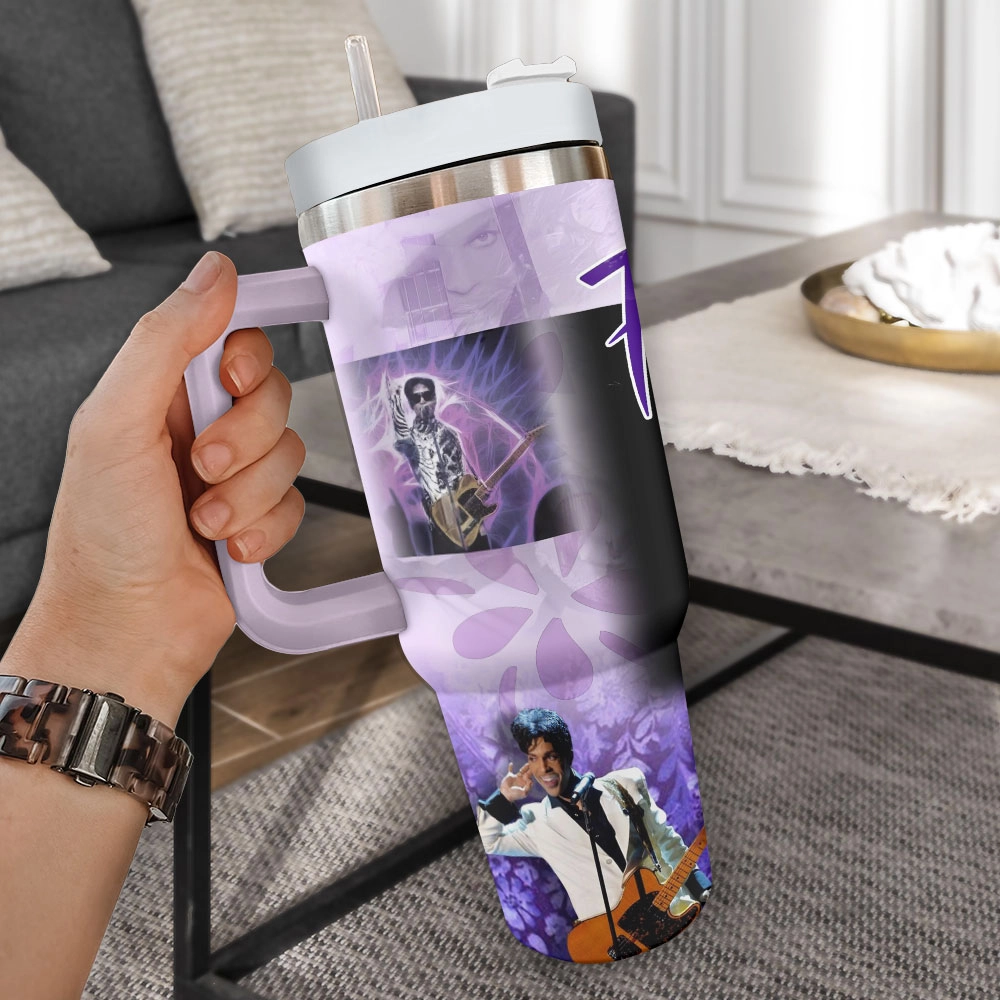 Prince Music Custom Quencher 30oz or 40oz Stainless Steel Tumbler HG With Handle