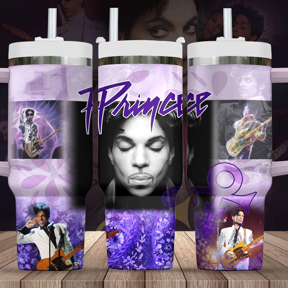 Prince Music Custom Quencher 30oz or 40oz Stainless Steel Tumbler HG With Handle
