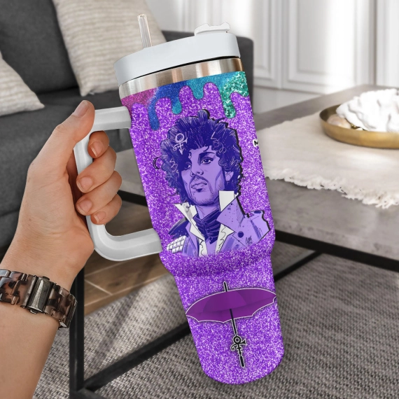 Prince Music Custom Quencher 30oz or 40oz Stainless Steel Tumbler HG With Handle