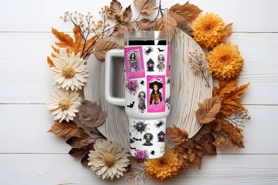 Queens Of Horror Movies Custom   Quencher 30oz or 40oz Stainless Steel Tumbler With Handle HG