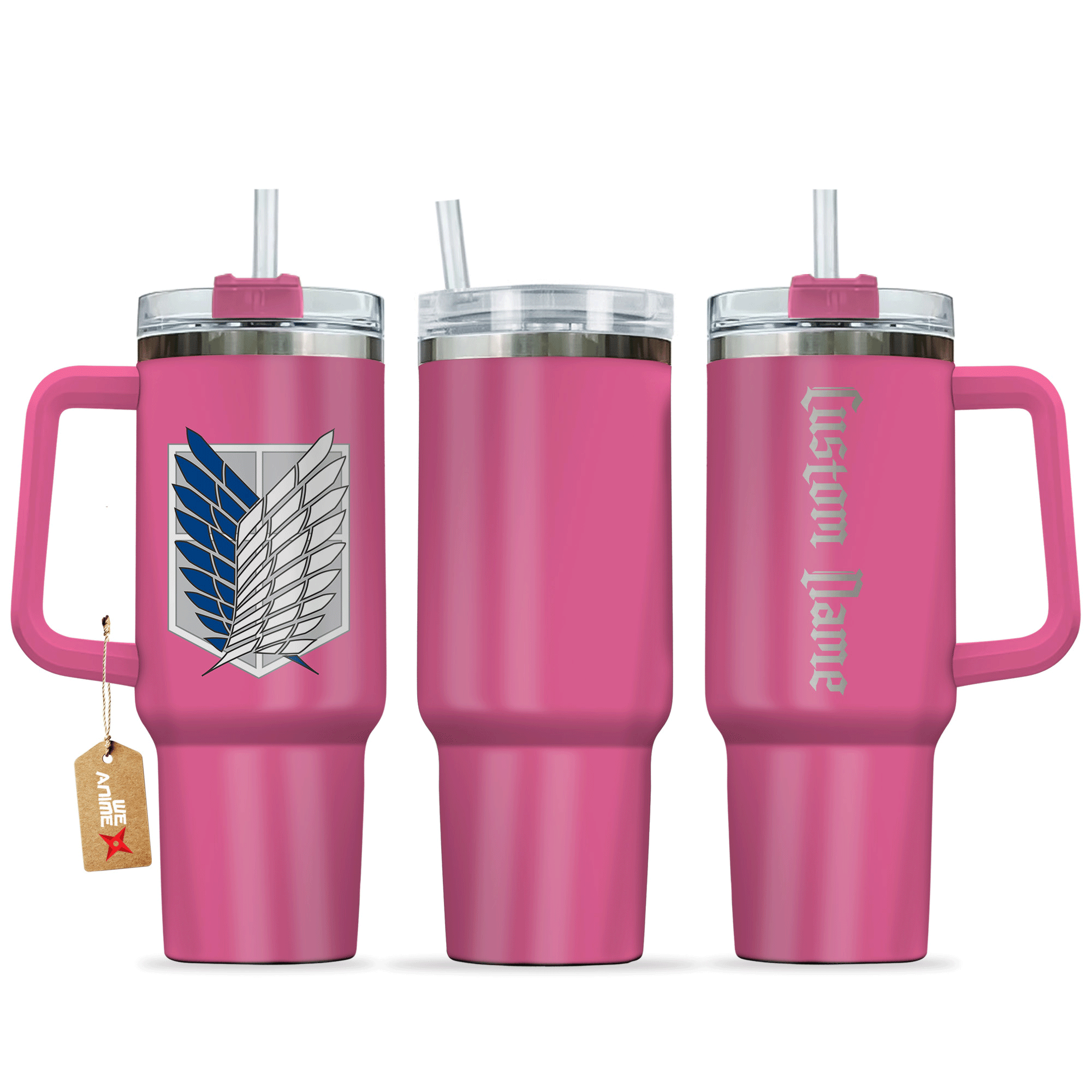 Survey Corps Attack on Titan Anime Custom Quencher 30oz or 40oz Stainless Steel Tumbler With Handle HG