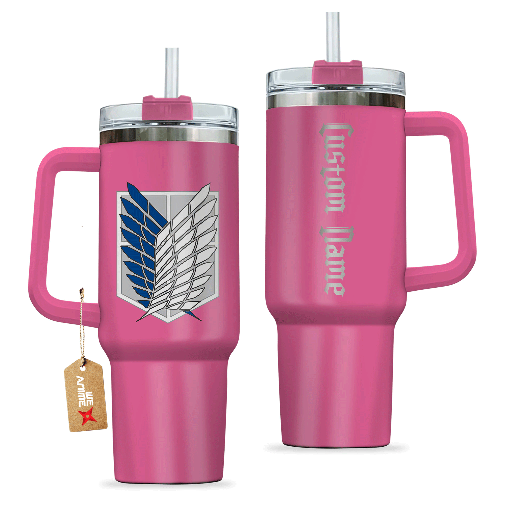 Survey Corps Attack on Titan Anime Custom Quencher 30oz or 40oz Stainless Steel Tumbler With Handle HG