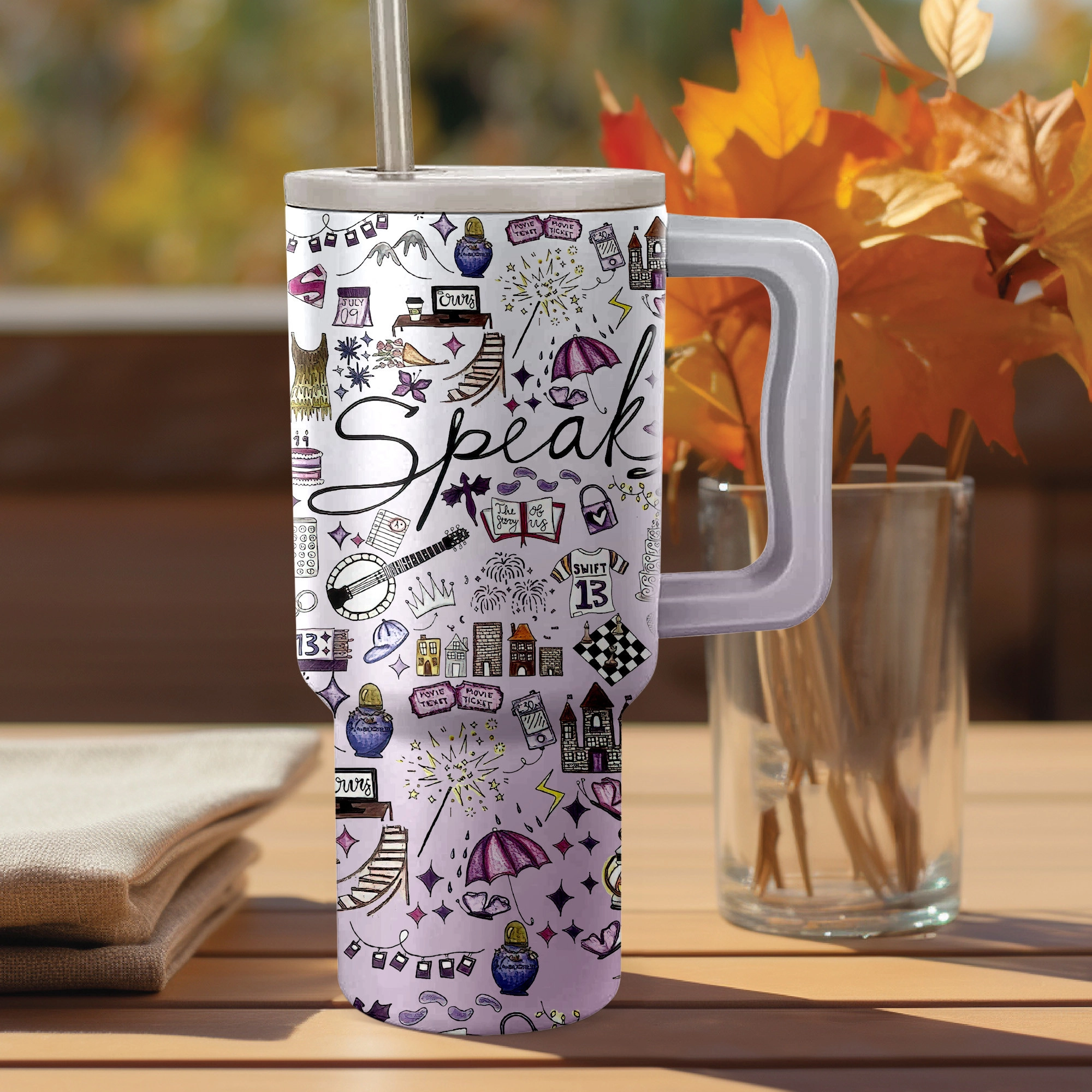 Talylor Swift Speak Now Album Music Custom Stanley Quencher 40oz Stainless Steel Tumbler HG With Handle