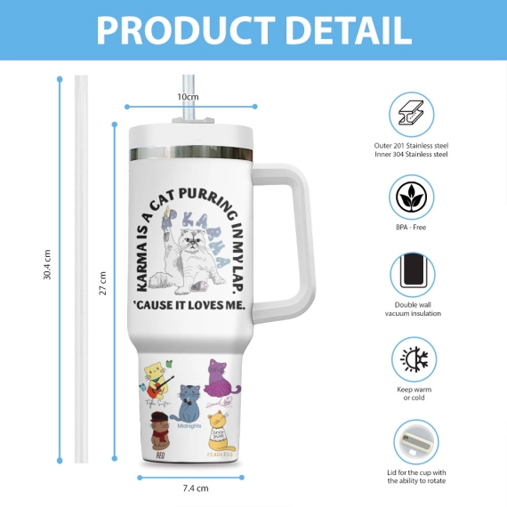Taylor Swift Music Custom Quencher 30oz or 40oz Stainless Steel Tumbler HG With Handle