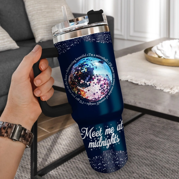 Taylor Swift Music Custom Stanley Quencher 30oz or 40oz Stainless Steel Tumbler With Handle HG